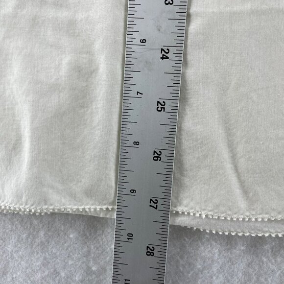 Hillard & Hanson Blouse Womens 2X Ivory White Embroidered Half Sleeve V Neck - Picture 5 of 10